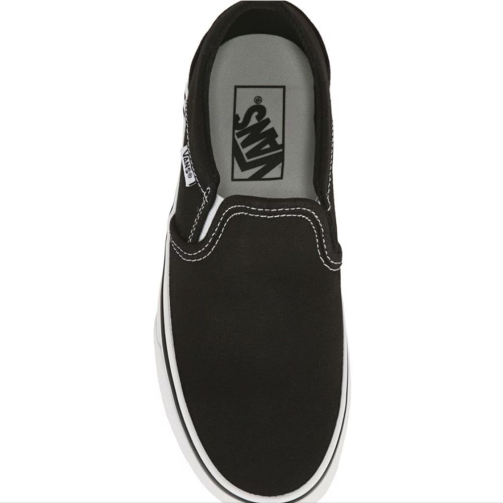 Vans Asher Slip-On Sneaker- Black/White - Picture 4 of 10